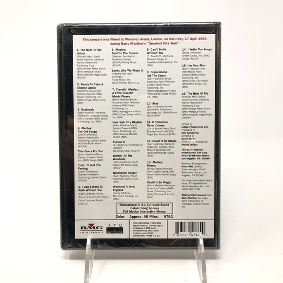 Barry Manilow: The Greatest Hits … And Them Some (DVD, 2000) NEW - Loose in case - Picture 2 of 2